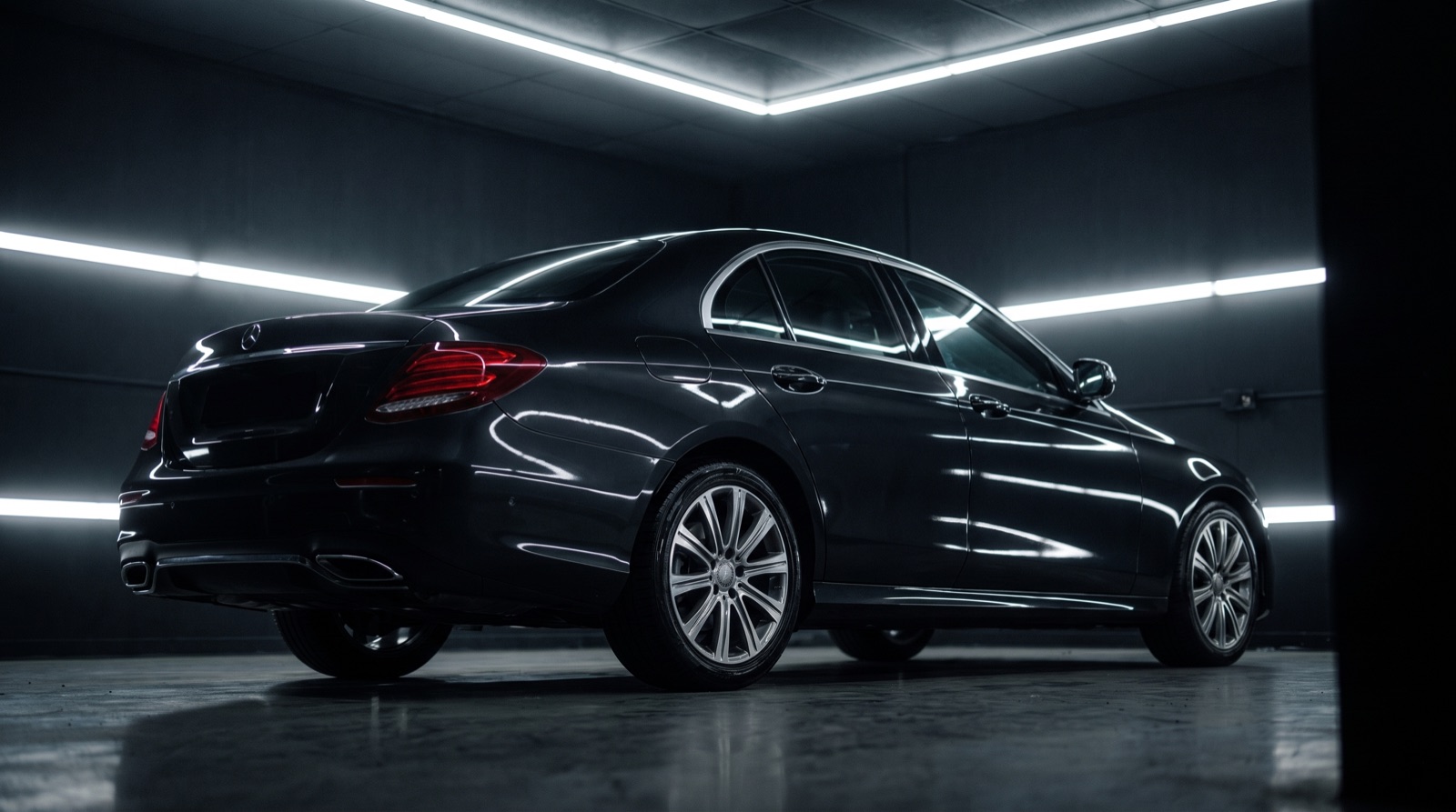 Frisch keramikversiegelter Lack im Detailing-Studio